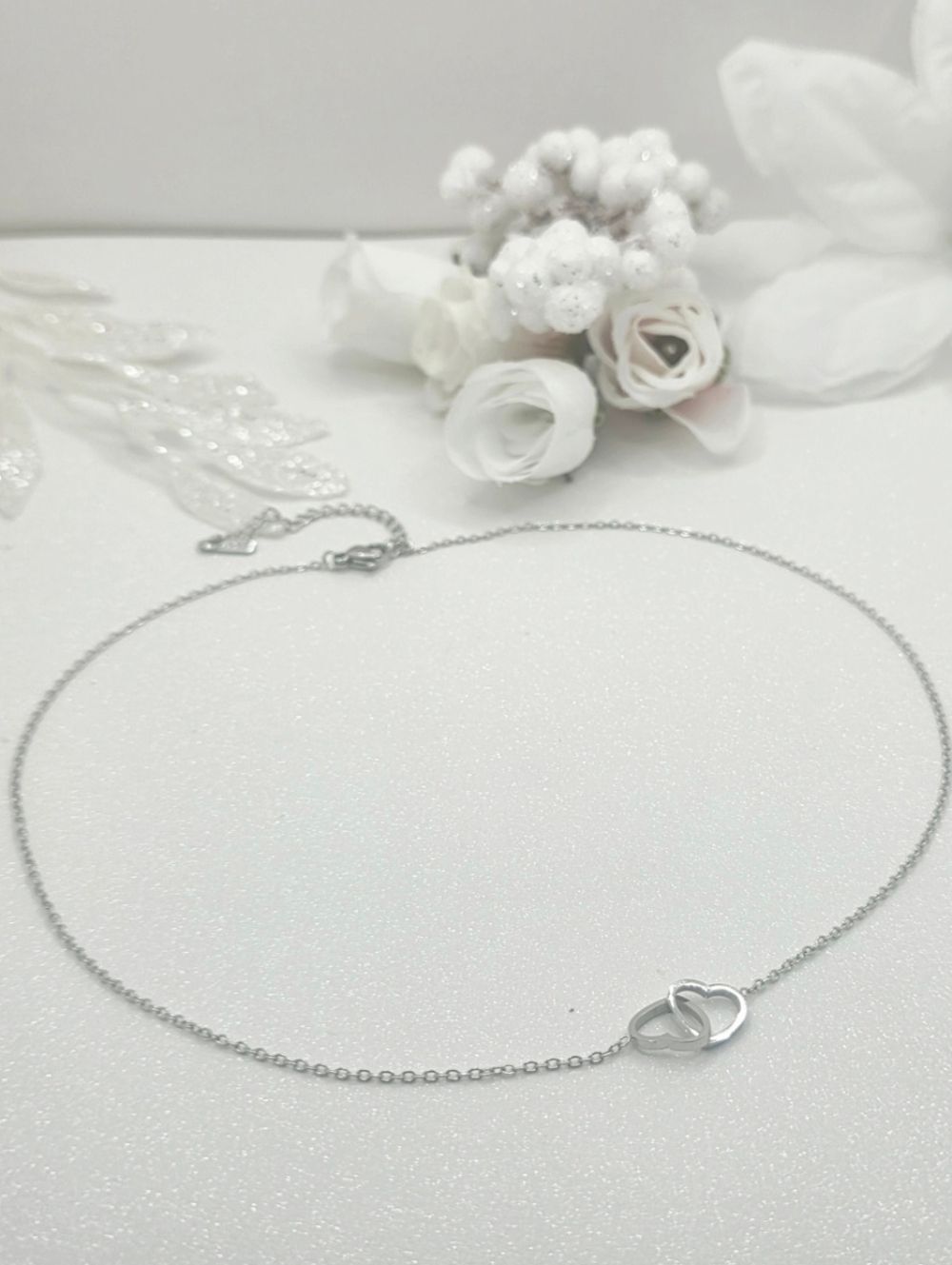 Stainless Steel Double Heart Necklace